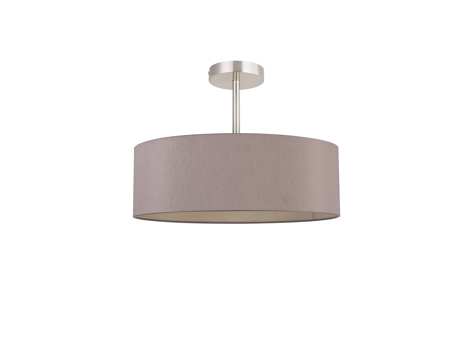 Baymont 45cm Semi Flush 5 Light Satin Nickel, Taupe DK0754  Deco Baymont SN TA